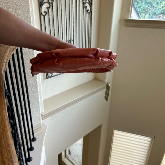 Authentic Brand New Sigrid Olsen Orange and Gold with Braided Strap HoboSide Bag - Picture 5 of 7